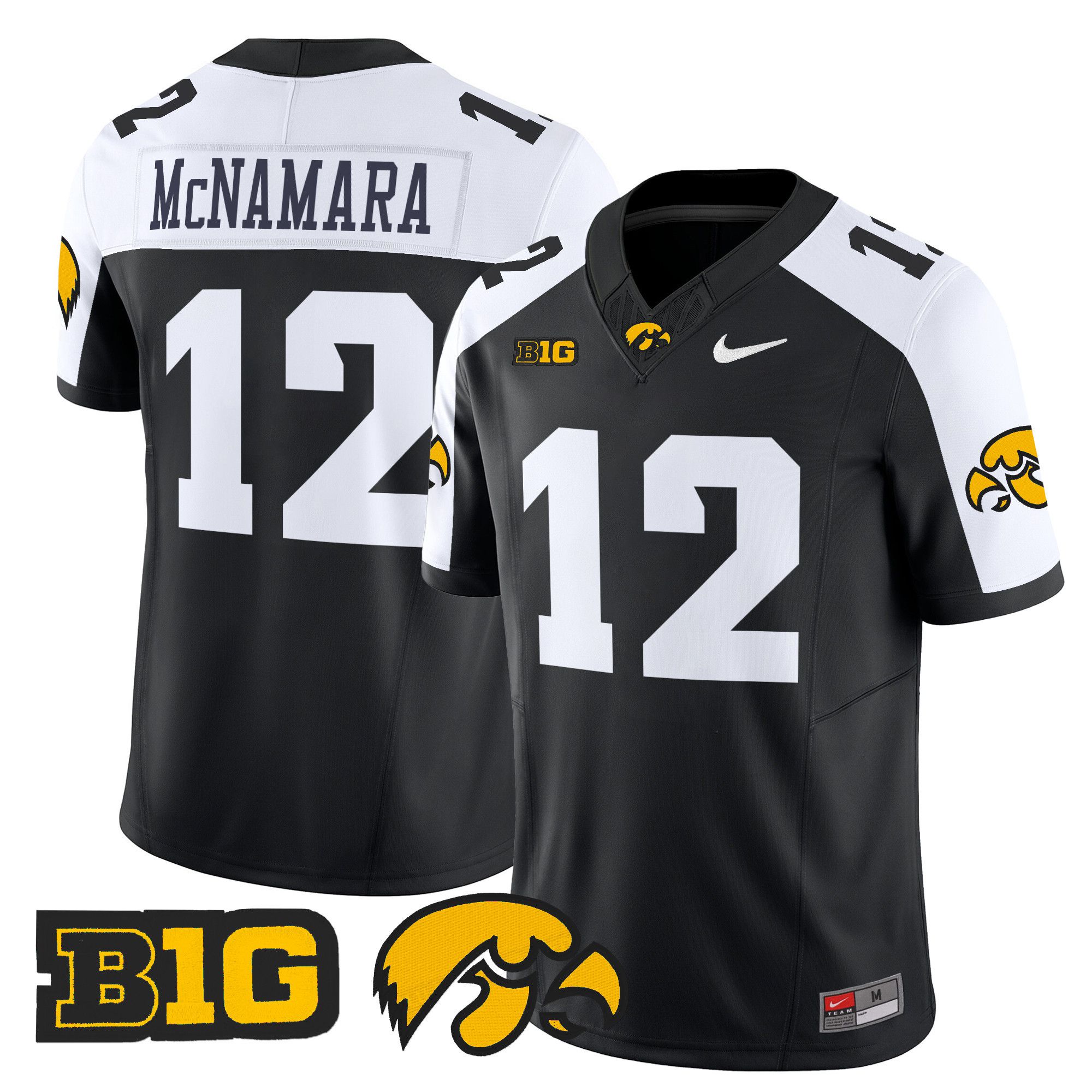 Men Iowa Hawkeyes #12 Mcnamara Black Nike 2024 Vapor Limited NCAA Jersey->ncaa teams->NCAA Jersey